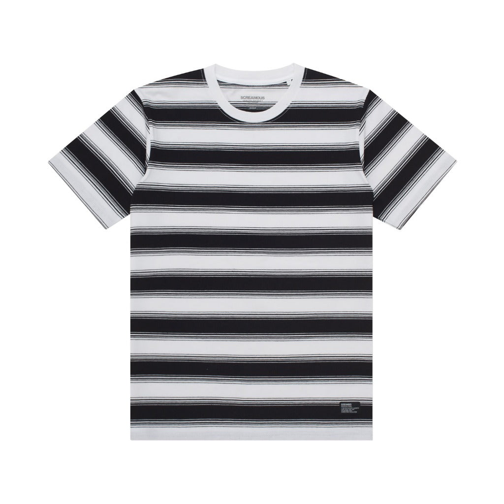 T-Shirt Stripe JASON BLACK WHITE