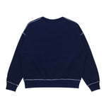 Load image into Gallery viewer, Crewneck OVERSIZED LEGEND TINY WHITE NAVY BLUE
