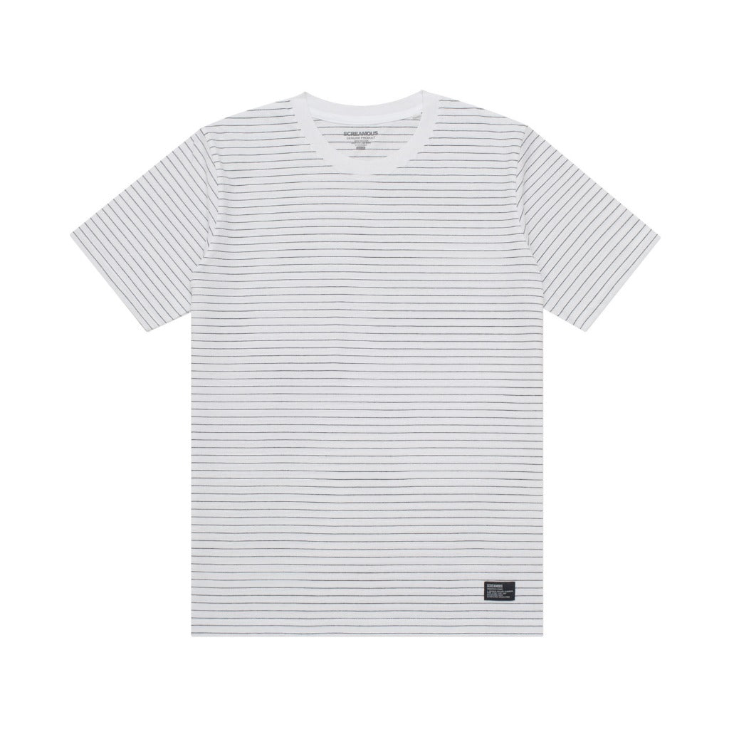 T-Shirt Stripe WEEZER WHITE BLACK