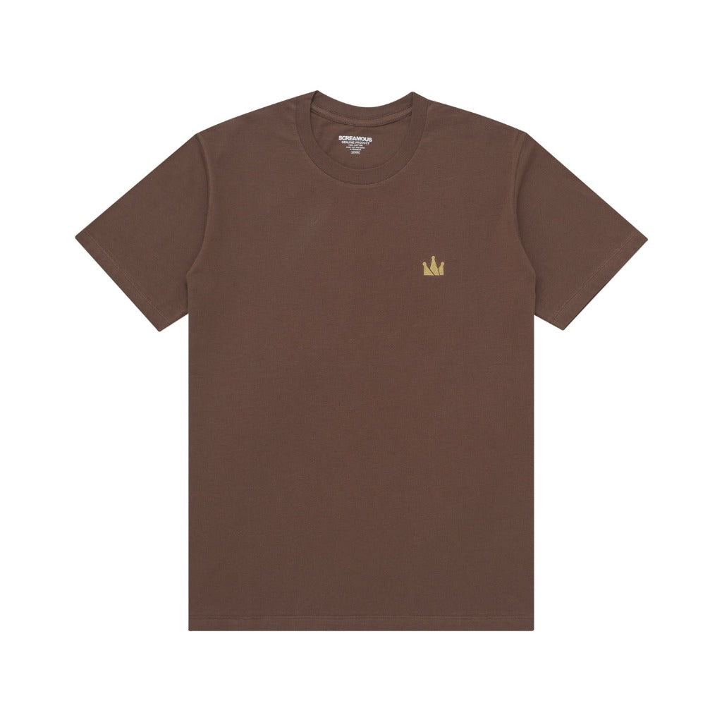 T-Shirt CROWN LOGO SS DARK BROWN