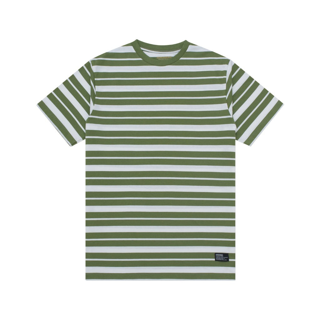 T-Shirt Stripe VALTER GREEN WHITE