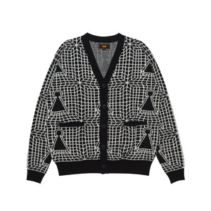 Cardigan CROWN GRID BLACK