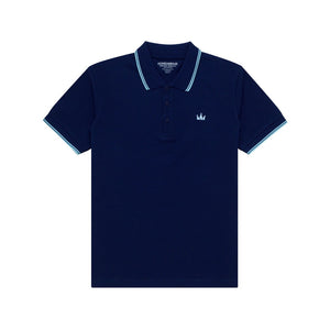 Polo Shirt CROWN LINE SKY BLUE NAVY BLUE