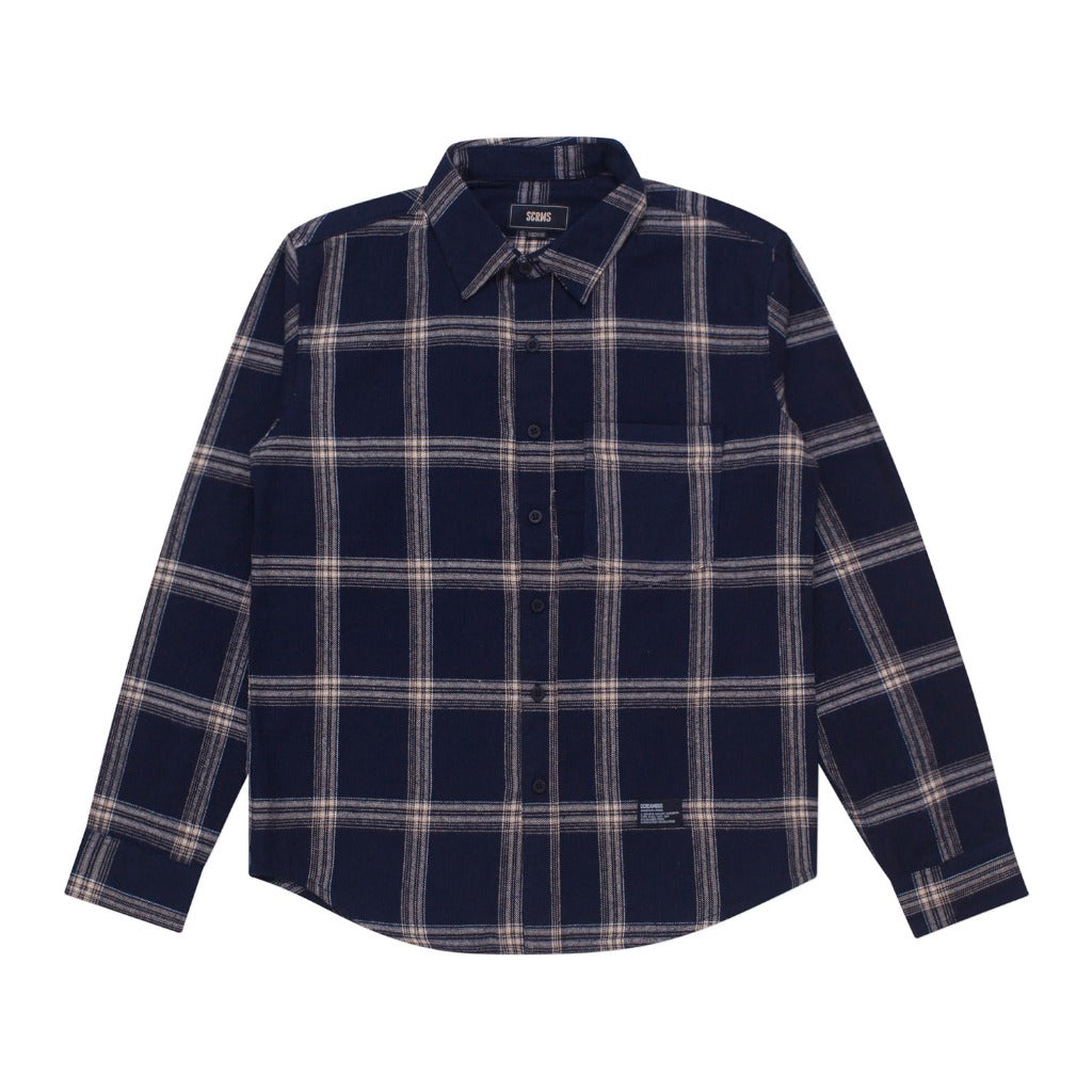 Flannel SENS NAVY CREAM