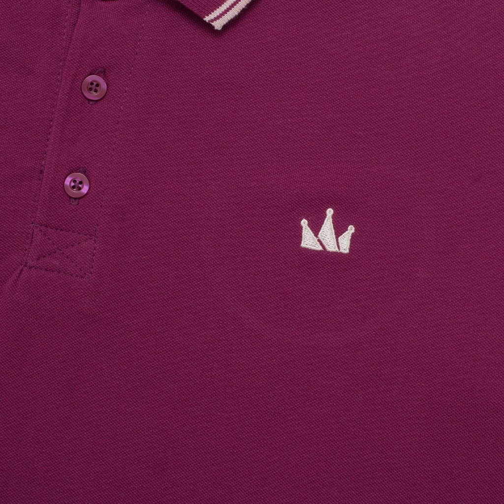Polo Shirt CROWN LINE SILVER MAROON