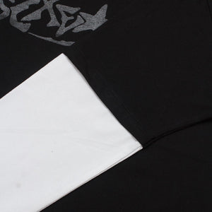 T-Shirt Longsleeves DOUBLE LAYER AZTERI BLACK WHITE
