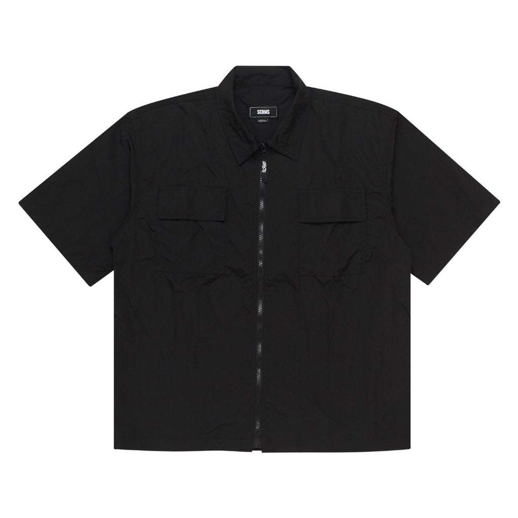 WindShirt Short Sleeve Oversize MELVIC BLACK