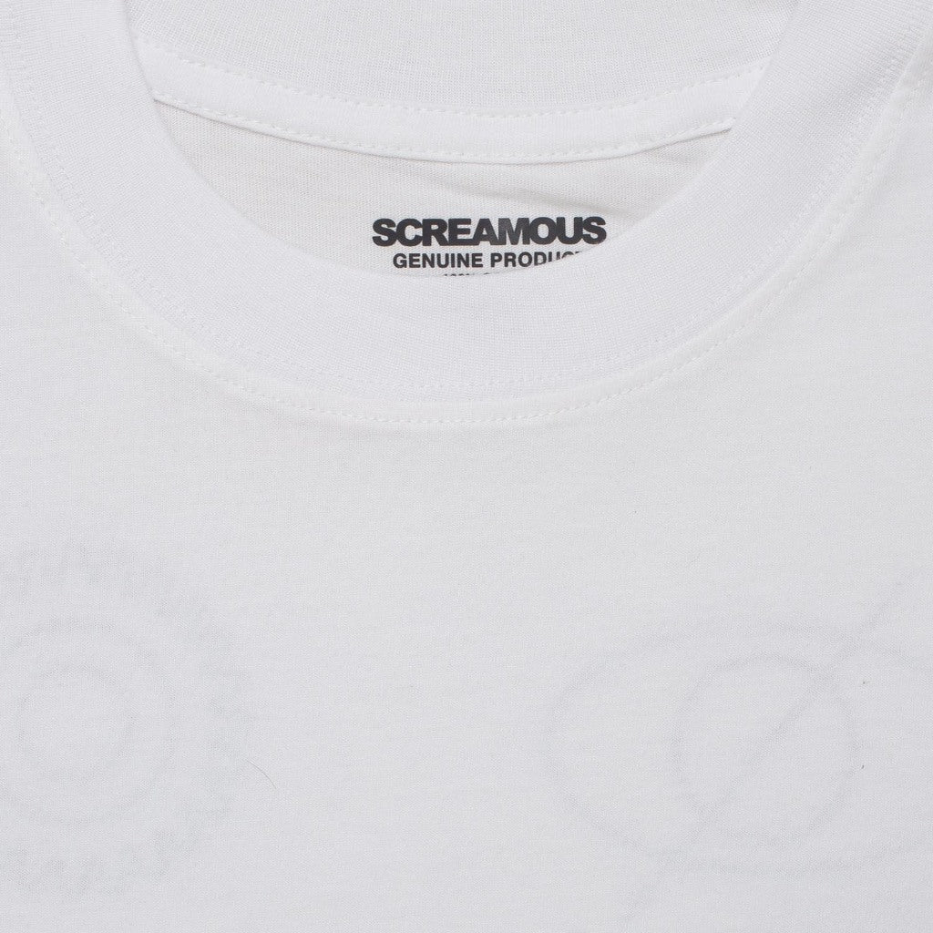 T-Shirt OVERSIZE OUTLINE SKULL WHITE