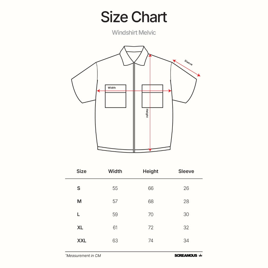 WindShirt Short Sleeve Oversize MELVIC BLACK