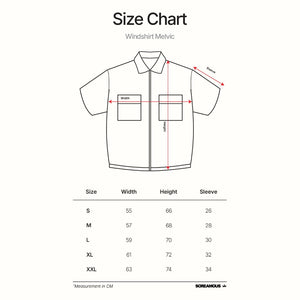 WindShirt Short Sleeve Oversize MELVIC BLACK