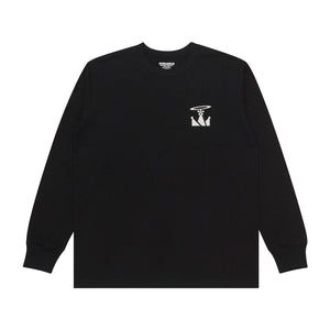 T-Shirt Longsleeves CALM DOWN BLACK
