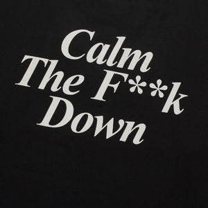 T-Shirt Longsleeves CALM DOWN BLACK