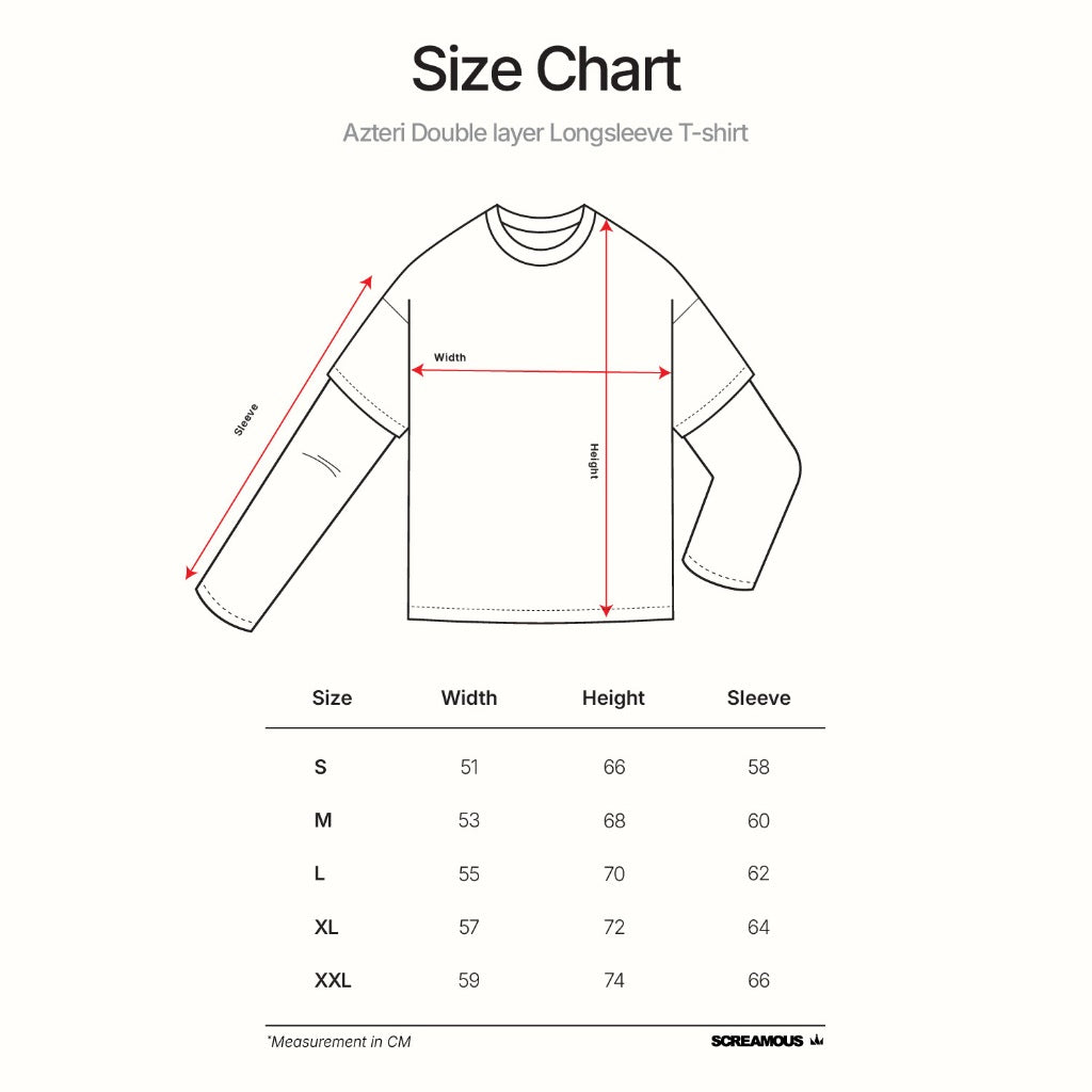 T-Shirt Longsleeves DOUBLE LAYER AZTERI BLACK WHITE