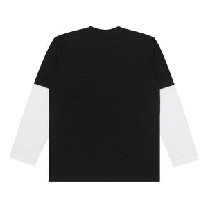 T-Shirt Longsleeves DOUBLE LAYER AZTERI BLACK WHITE