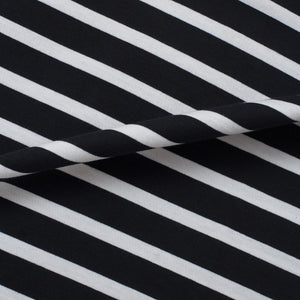 Longsleeves Polo Shirt Rugby Stripe LUTHES BLACK WHITE