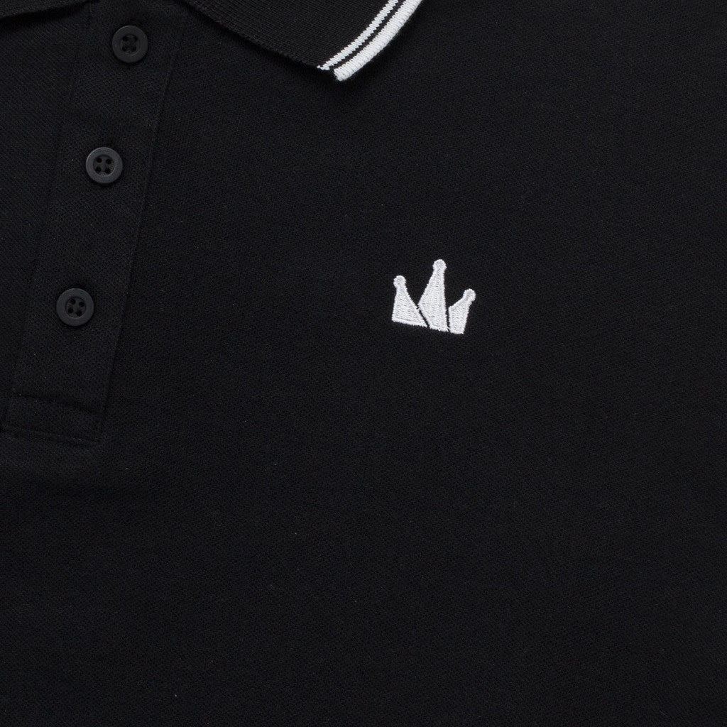 Polo Shirt CROWN LINE WHITE BLACK