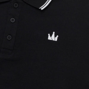 Polo Shirt CROWN LINE WHITE BLACK