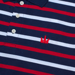 Load image into Gallery viewer, Polo Shirt Stripe NAZEO NAVY RED WHITE
