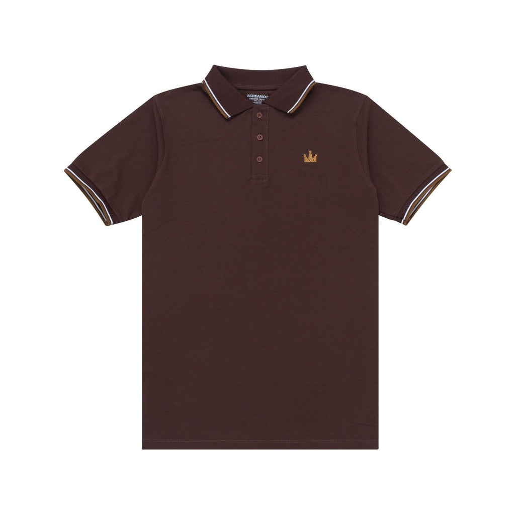 Polo Shirt CROWN LINE TOBACCO BROWN