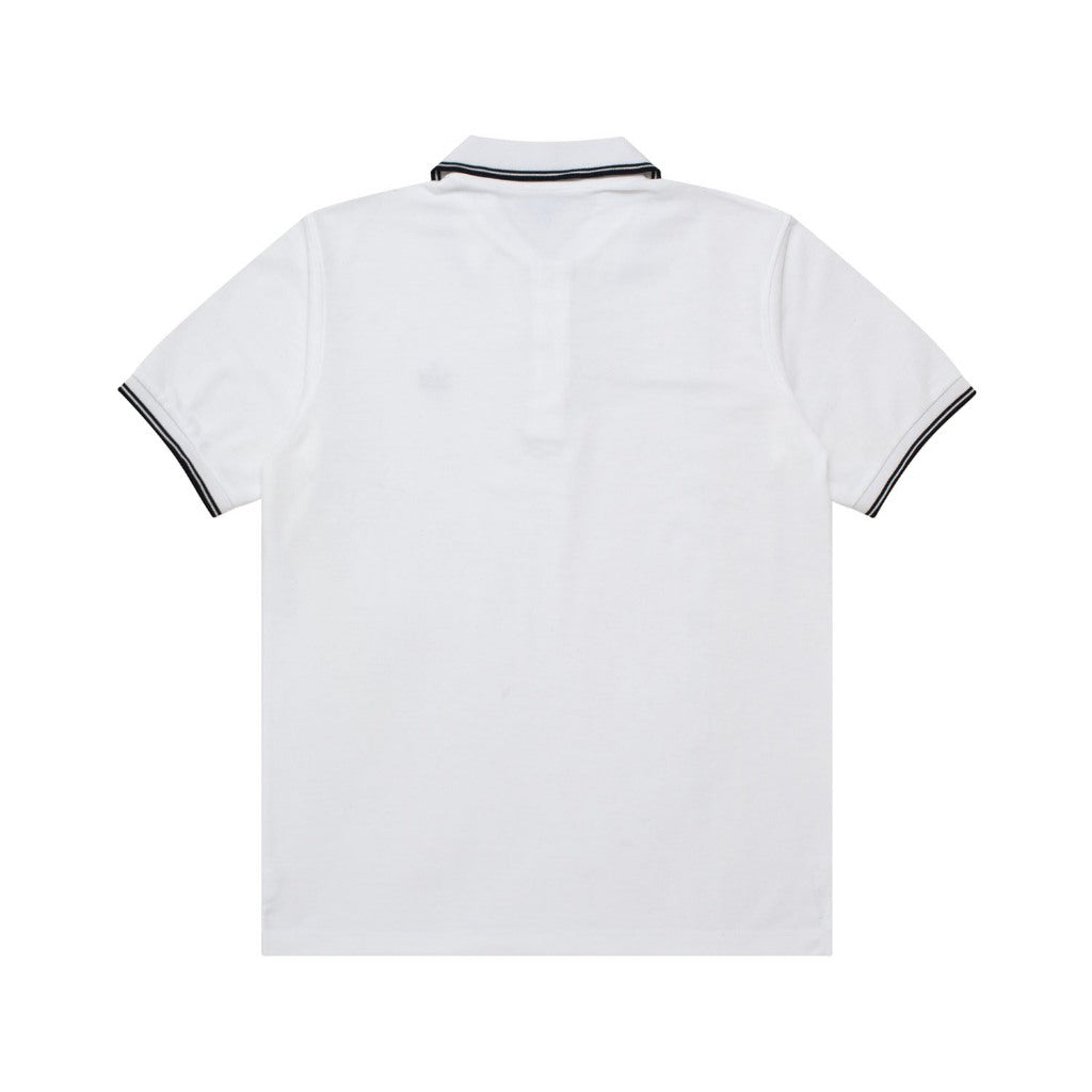 Polo Shirt CROWN LINES BLACK WHITE
