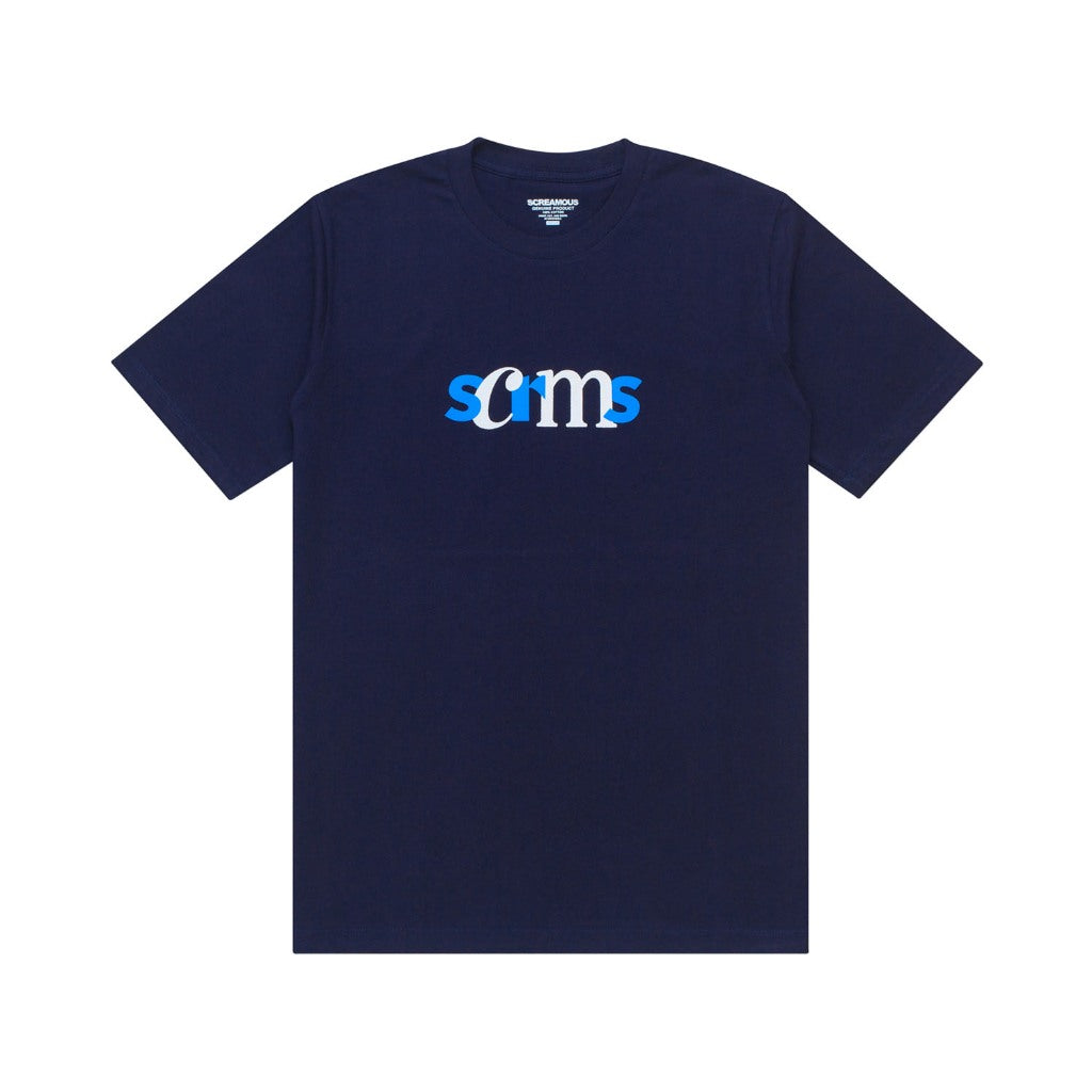 T-Shirt SERIF TYPE NAVY BLUE