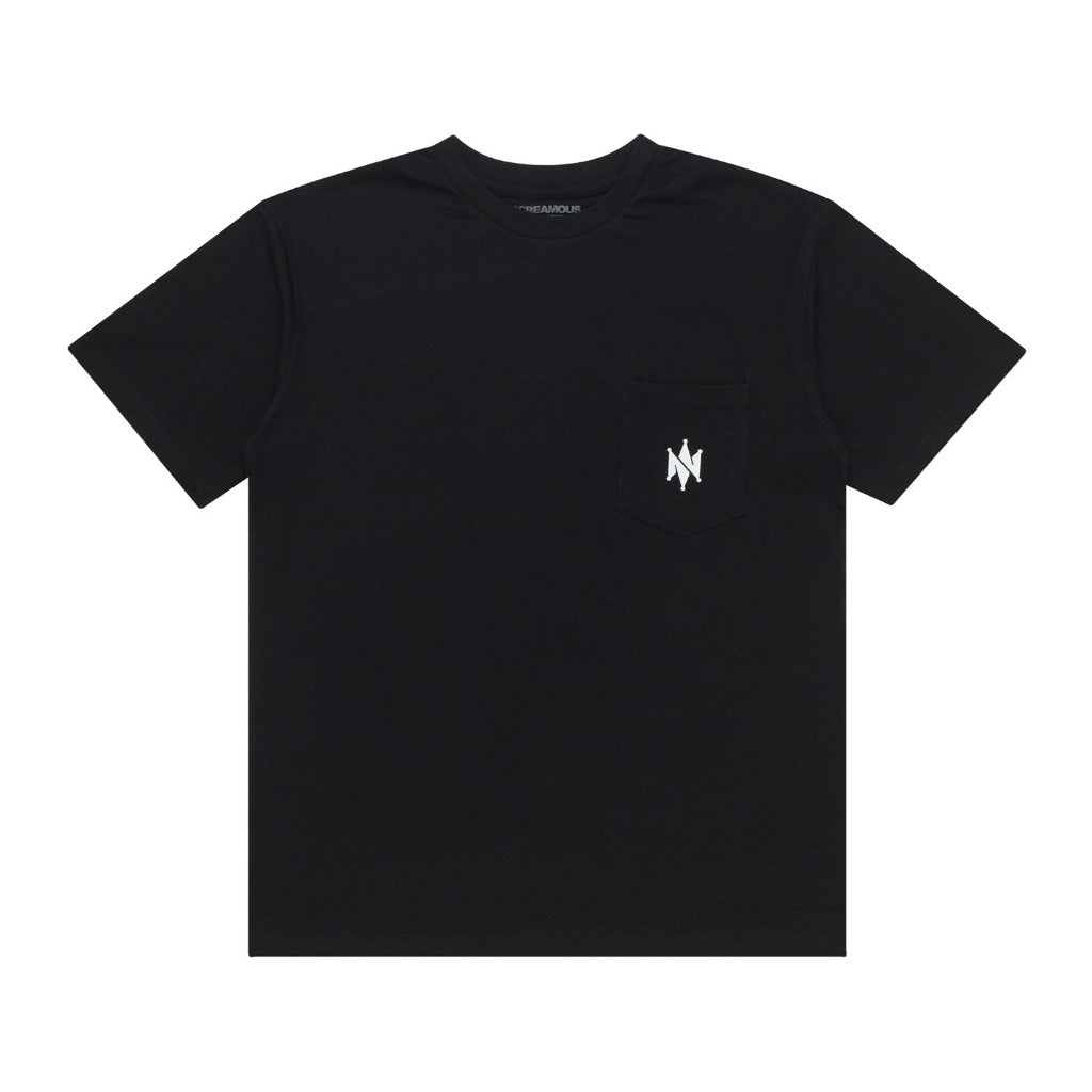 T-Shirt BASIC POCKET CROWN BLACK