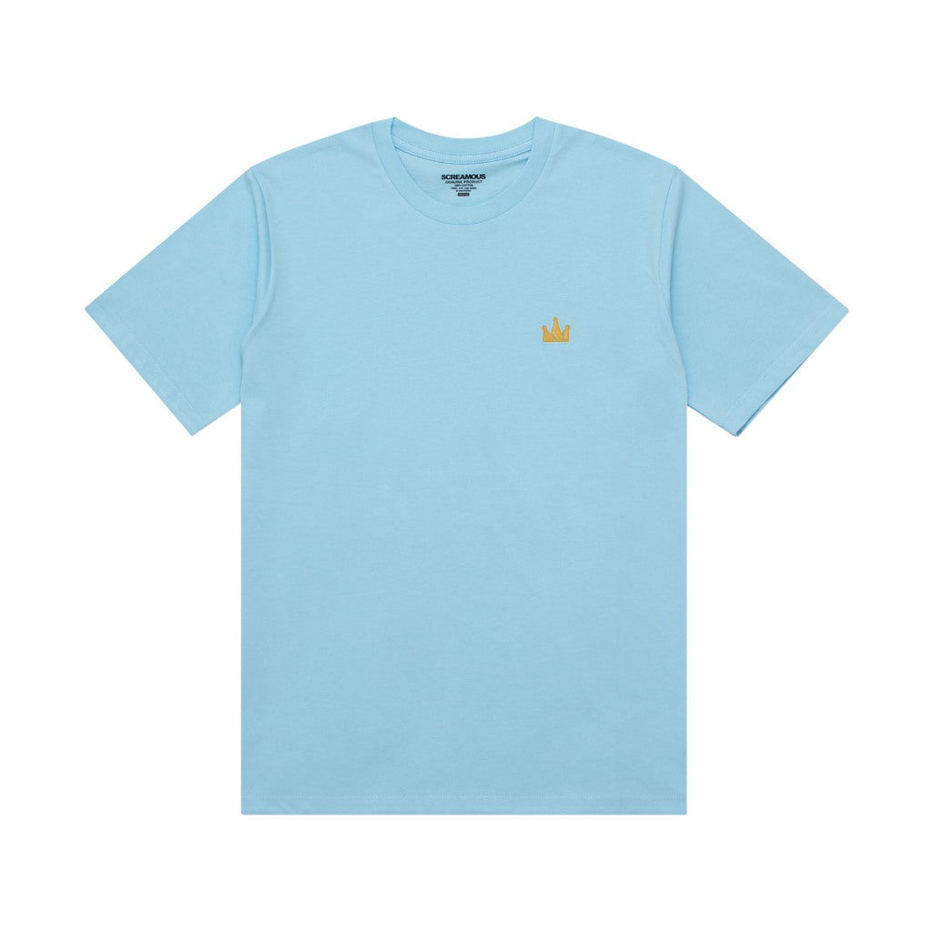 T-Shirt CROWN LOGO SS LIGHT BLUE