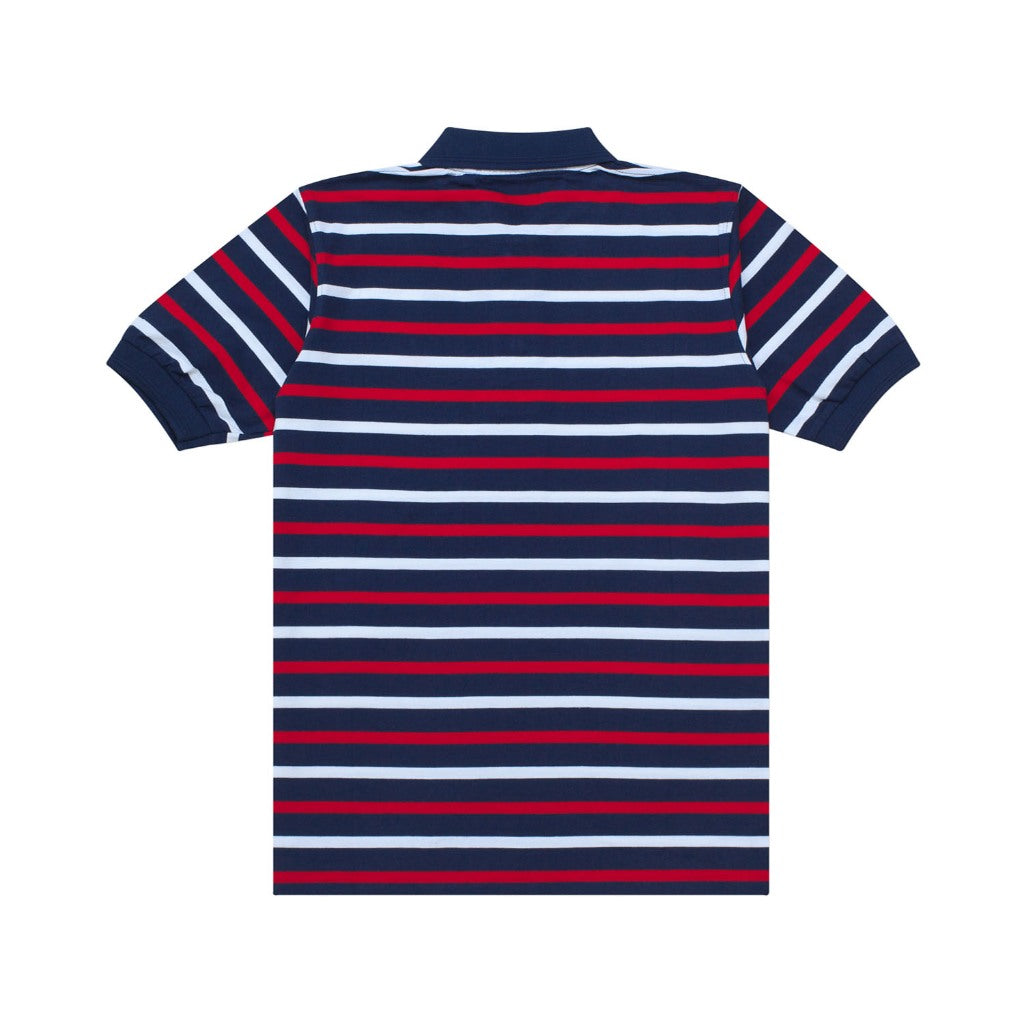 Polo Shirt Stripe NAZEO NAVY RED WHITE