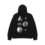 Load image into Gallery viewer, Pullover Hoodie OVERSIZED TYPEFORM and COLLECTIVE SHAPES GEOMETRY BLACK
