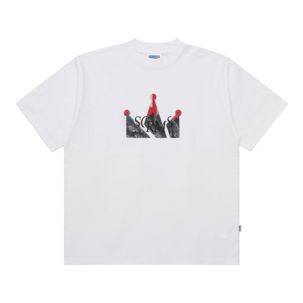 T-Shirt BOXY FIT 16s FIFTY FIVE and BEYOND MOUNTAIN RANGE WHITE