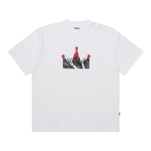 T-Shirt BOXY FIT 16s FIFTY FIVE and BEYOND MOUNTAIN RANGE WHITE
