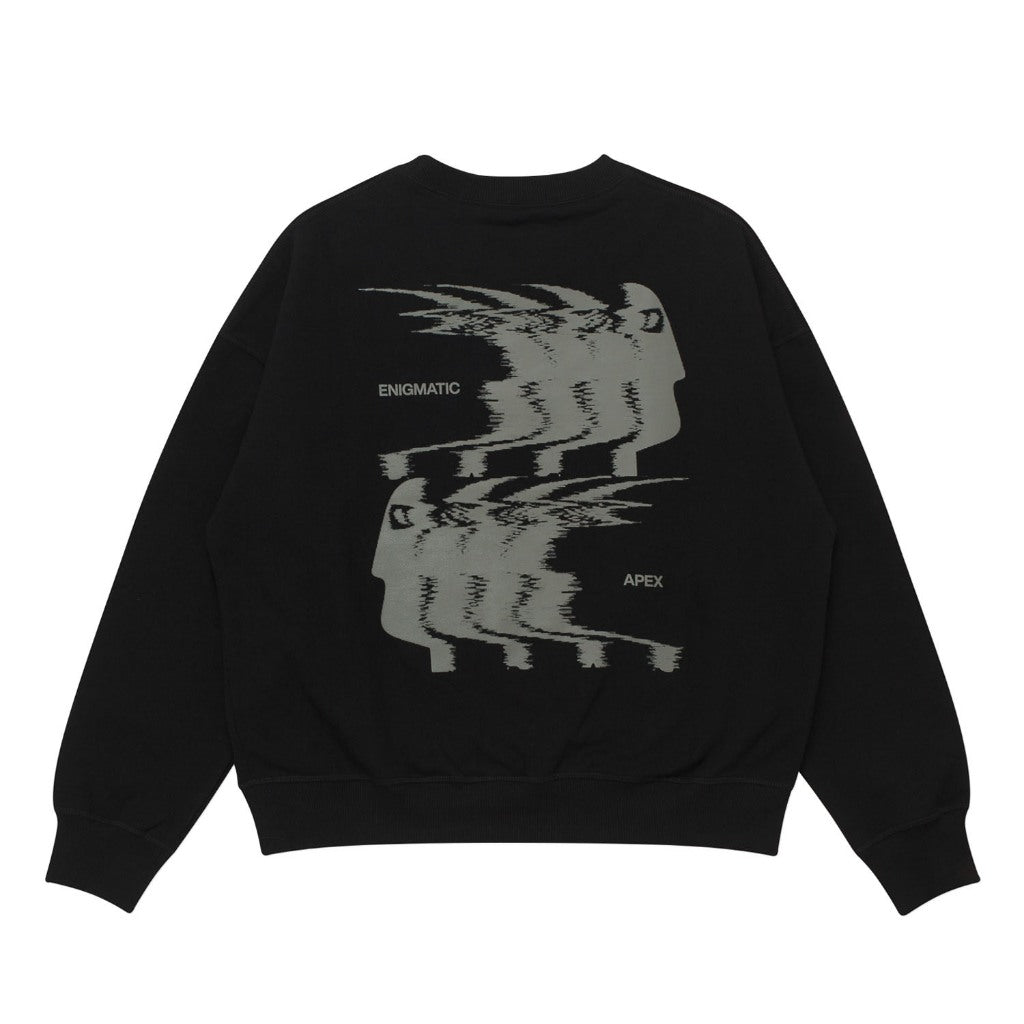 Crewneck OVERSIZED APEX HUMANISM BLACK