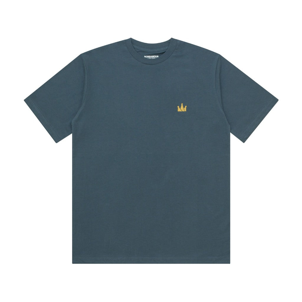 T-Shirt CROWN LOGO SS TEAL BLUE