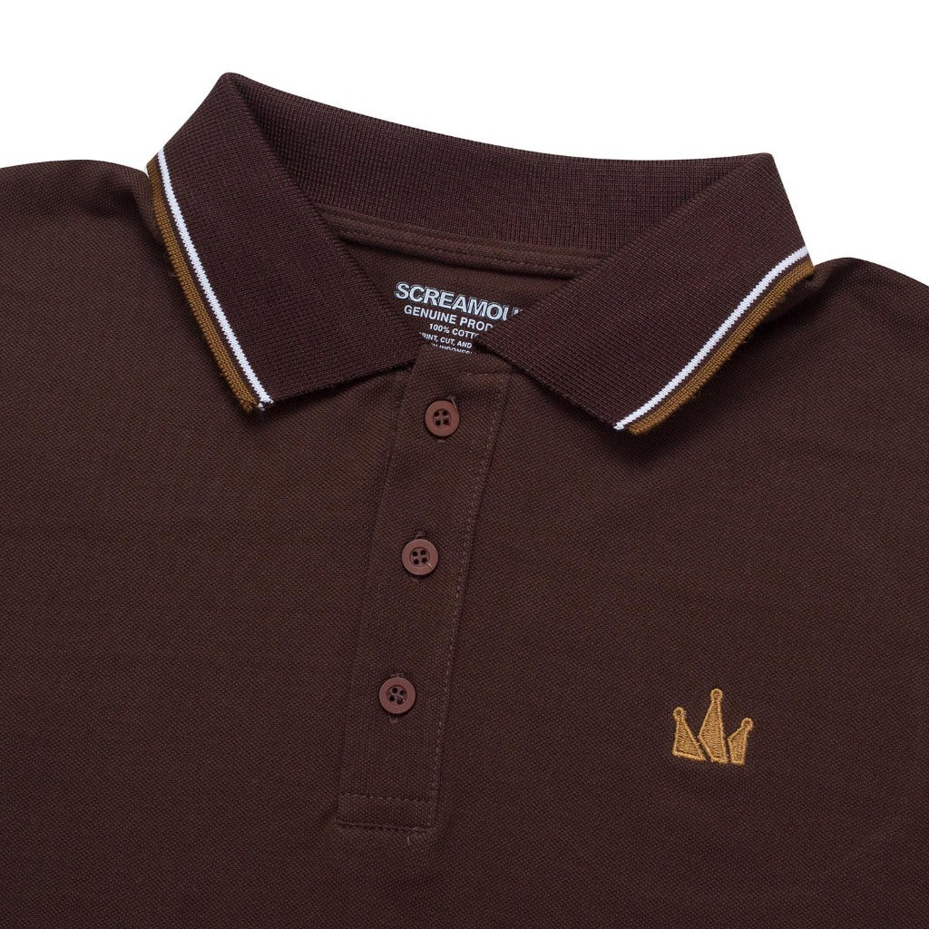 Polo Shirt CROWN LINE TOBACCO BROWN