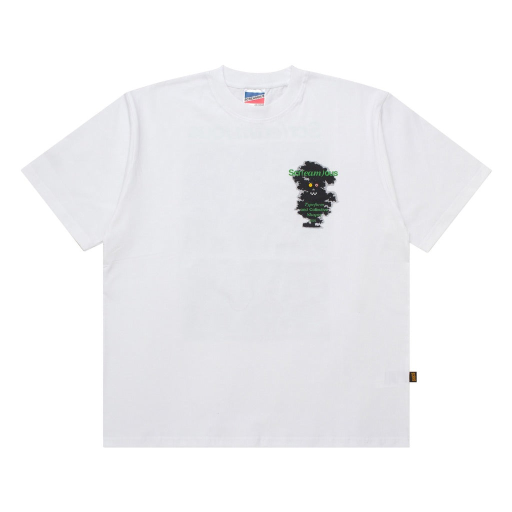 T-Shirt BOXY FIT 16s TYPEFORM and COLLECTIVE SHAPES PLANT WHITE