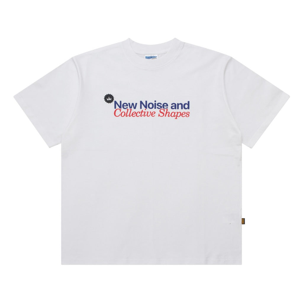 T-Shirt BOXY FIT 16s TYPEFORM and COLLECTIVE SHAPES NEW NOISE WHITE