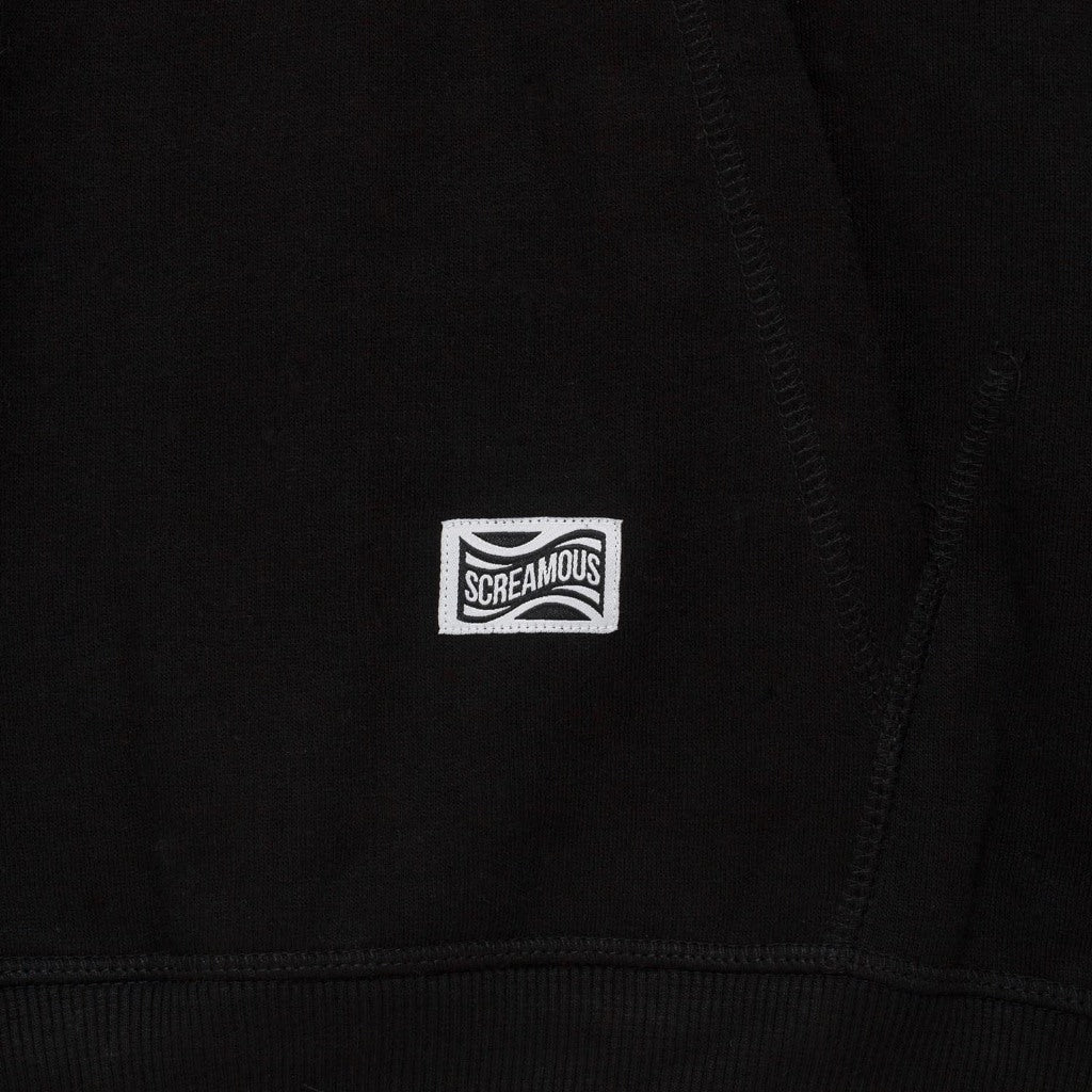 Pullover Hoodie OVERSIZED TYPEFORM and COLLECTIVE SHAPES GEOMETRY BLACK