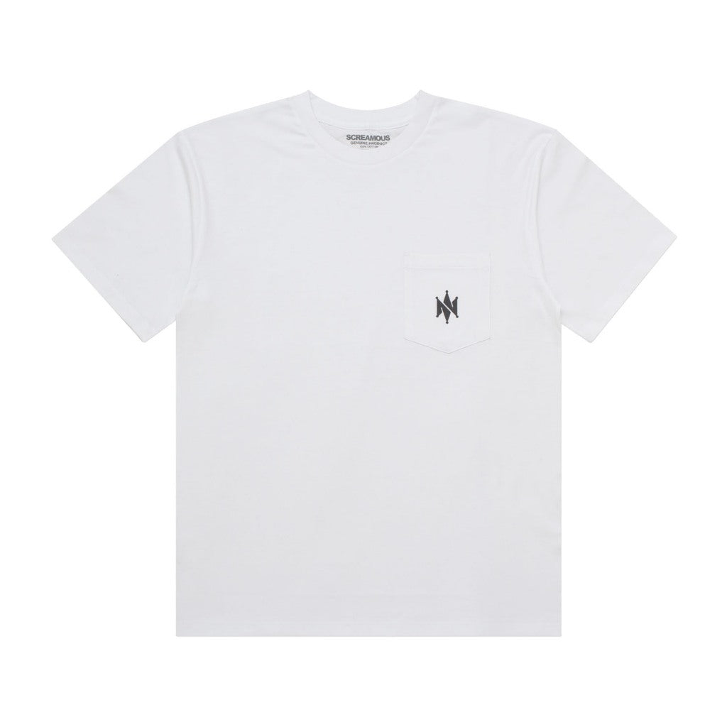 T-Shirt BASIC POCKET CROWN WHITE
