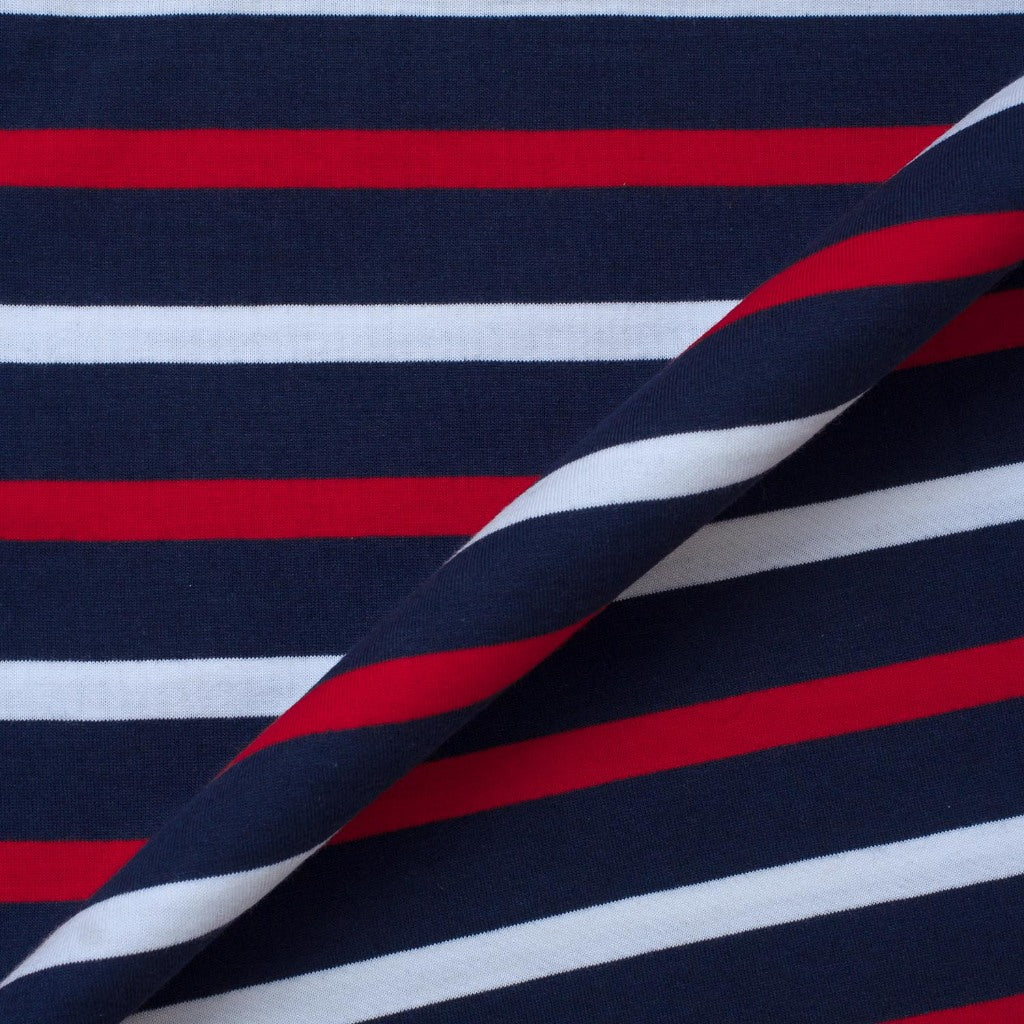 Polo Shirt Stripe NAZEO NAVY RED WHITE