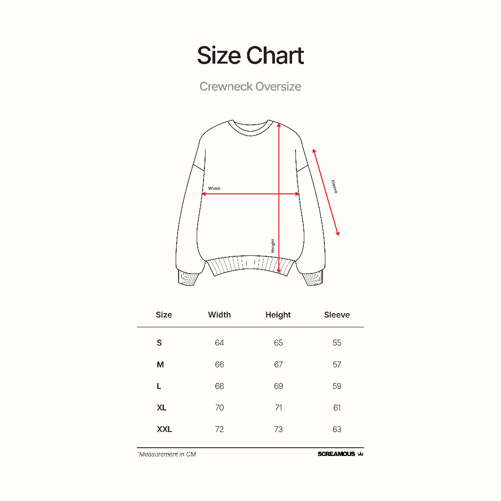 Crewneck OVERSIZED TYPEFORM and COLLECTIVE SHAPES LIGHTNING BLACK
