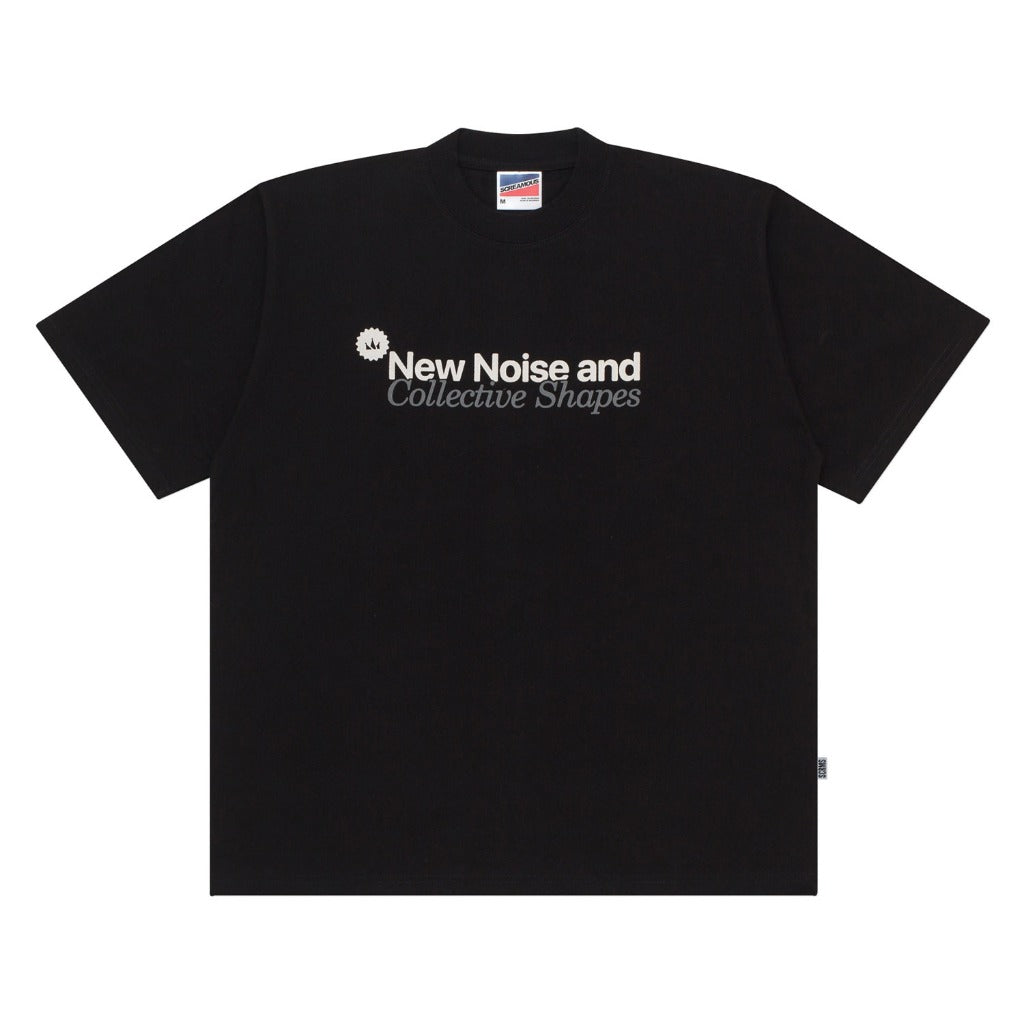 T-Shirt BOXY FIT 16s TYPEFORM and COLLECTIVE SHAPES NEW NOISE BLACK