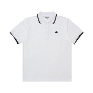 Polo Shirt CROWN LINES BLACK WHITE