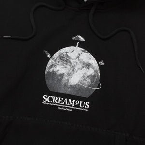 Pullover Hoodie OVERSIZED FIFTY FIVE and BEYOND AROUND THE WORLD BLACK