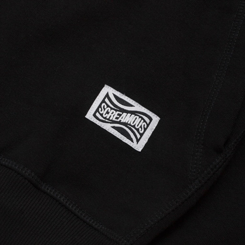 Pullover Hoodie OVERSIZED FIFTY FIVE and BEYOND AROUND THE WORLD BLACK