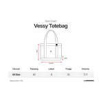 Load image into Gallery viewer, TOTE BAG VESSY BLACK
