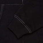 Load image into Gallery viewer, Sweater Pria Pullover Double Zipper Hoodie BOXY FIT FLUER BLACK CONTRAST STITCH
