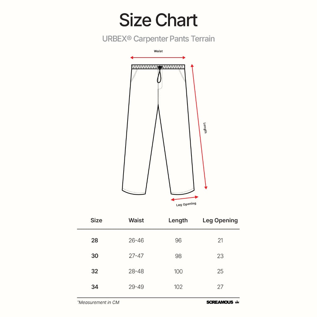 Track Pants Carpenter Parachute URBEX TERRAIN BLACK Loose Fit