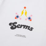 Load image into Gallery viewer, T-Shirt BOXY FIT 16s TYPEFORM and COLLECTIVE SHAPES PSYCHEDELIC BITS WHITE
