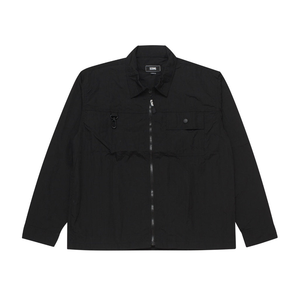 Screamous Kemeja Long Sleeve Overshirt URBEX MELDIVE BLACK