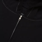 Load image into Gallery viewer, Sweater Pria Pullover Double Zipper Hoodie BOXY FIT FLUER BLACK CONTRAST STITCH
